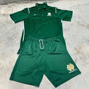 Nike Notre Dame Fighting Irish Baseball Polo‎ Shirt & Shorts Set Men's